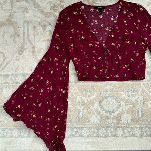 NWOT Forever 21 Floral Crop Top